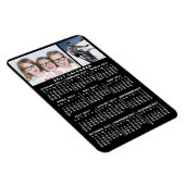 2017 Monatskalender Schwarz | Fotovorlage Magnet (Rechte Seite)