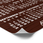 2017 Monatskalender Wood Custom 3 Fotos Poster (Ecke)