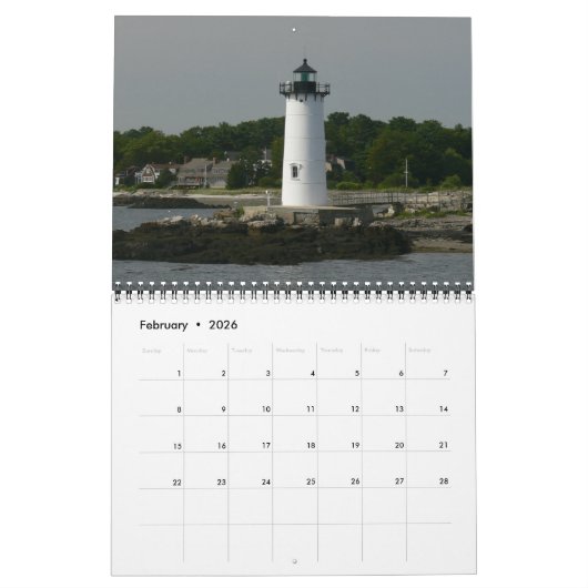 2017 New England Leuchtturm-Kalender Kalender (Feb 2026)