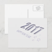 2017 New Year Feiertagspostkarte (Vorne/Hinten)