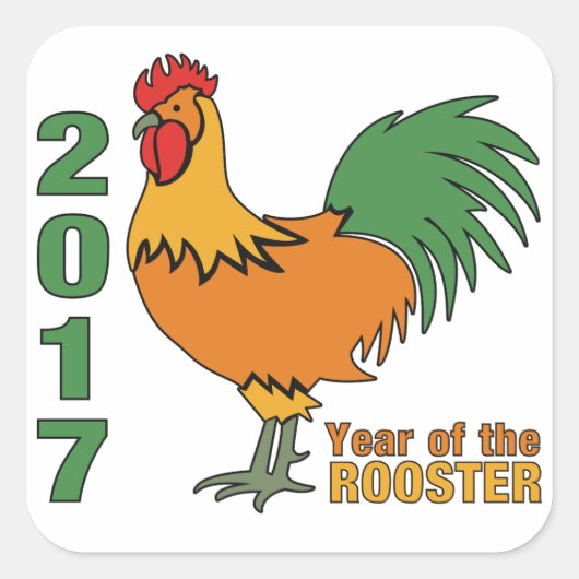 2017 Rasteraufkleber Quadratischer Aufkleber (Vorderseite)