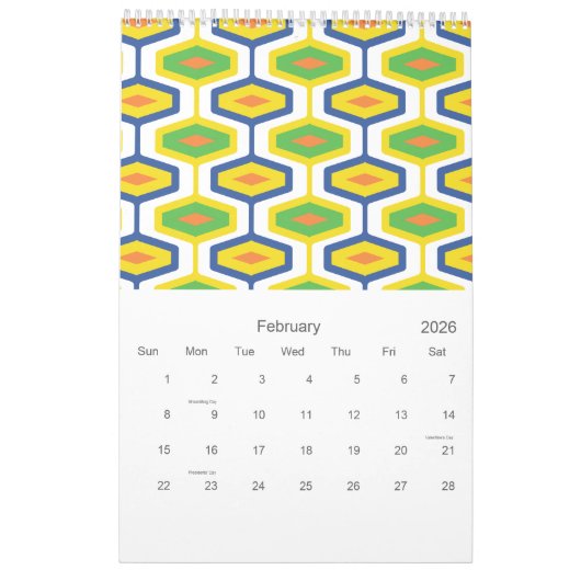 2017 Retro Kunst-Kalender Kalender (Feb 2026)