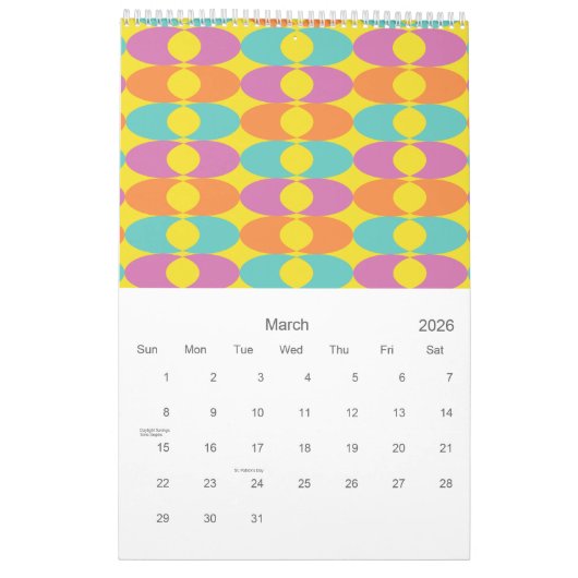 2017 Retro Kunst-Kalender Kalender (Mär 2026)