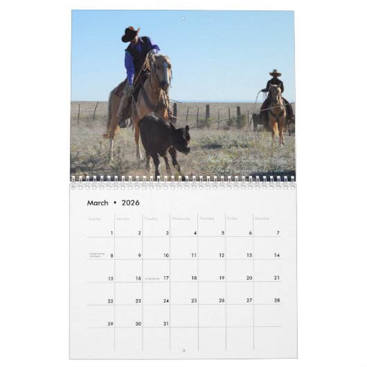 2017 Rocking Lazy A Fotografy Calendar Kalender (Mär 2026)