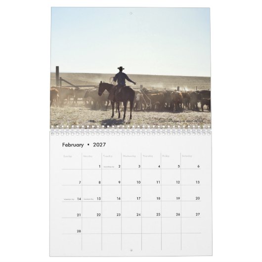 2017 Rocking Lazy A Fotografy Calendar Kalender (Feb 2027)