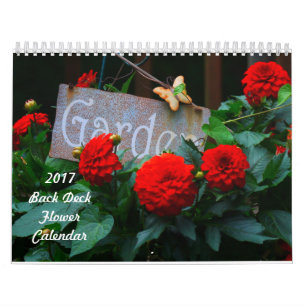 2017 Rückseiten-Plattform-Blumen-Kalender Kalender