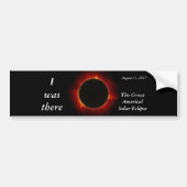 2017 Solar Eclipse "I was there" Edition Autoaufkleber (Vorne)