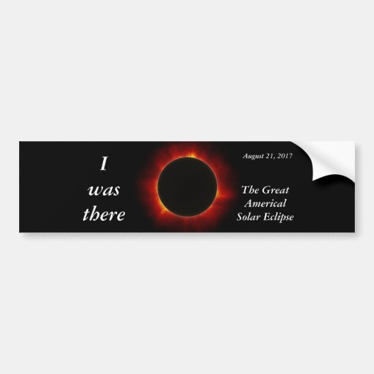 2017 Solar Eclipse "I was there" Edition Autoaufkleber (Vorne)