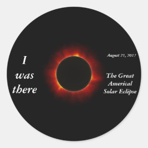 2017 Solar Eclipse "I was there" Edition Runder Aufkleber