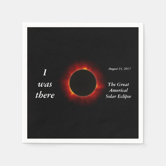 2017 Solar Eclipse "I was there" Edition Serviette (Vorderseite)