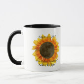 2017 Solar Eclipse Moon und Sonnenblume Tasse (Links)
