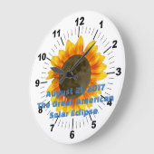 2017 Solar Eclipse, Sonnenblume Edition Große Wanduhr (Winkel)