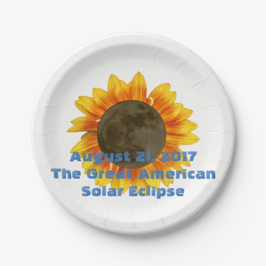 2017 Solar Eclipse, Sonnenblume Edition Pappteller (Vorderseite)