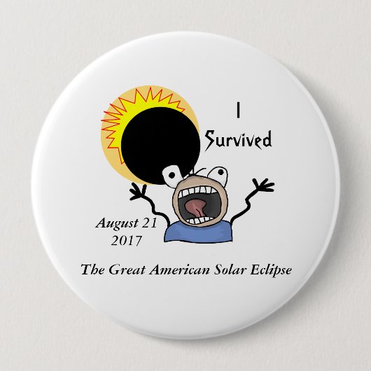 2017 Solar Eclipse Survival Edition Button (Vorderseite)