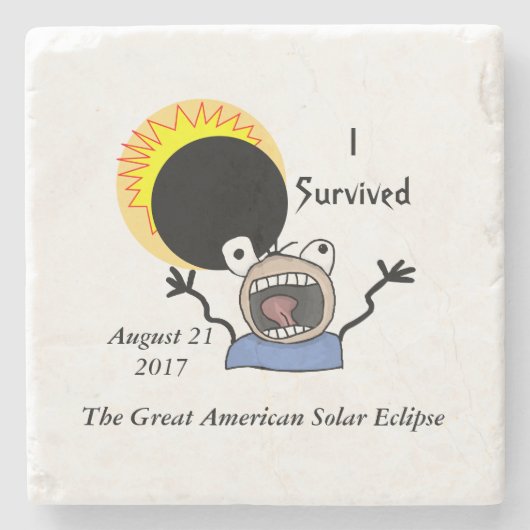 2017 Solar Eclipse Survival Edition Steinuntersetzer (Vorderseite)
