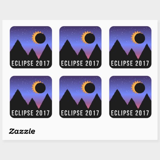 2017 Solar Eclipse Themed Stickers (Blatt)