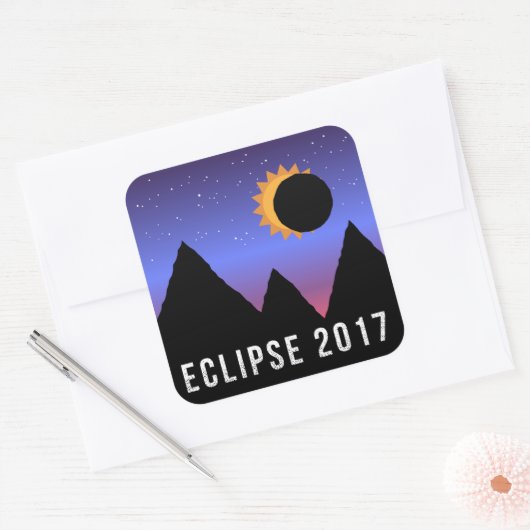 2017 Solar Eclipse Themed Stickers (Umschlag)