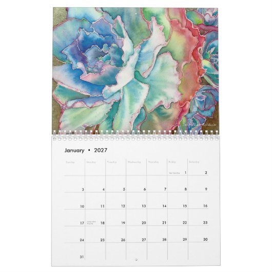 2017 Succulent-Kalender Kalender (Jan 2027)