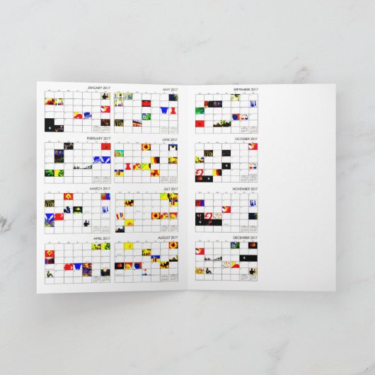 2017 Terminkalender - Grüße Karte (Innenseite)