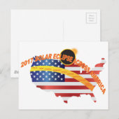 2017 Total Solar Eclipse auf US-amerikanischer Kar Postkarte (Vorne/Hinten)