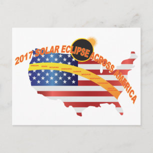 2017 Total Solar Eclipse auf US-amerikanischer Kar Postkarte