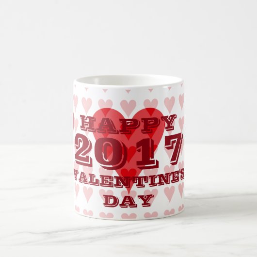 2017 Valentinstag-rote Herz-Kaffee-Tasse durch Kaffeetasse (Mittel)