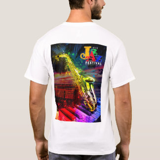 2017 Wein u. Jazz-Plakatentwurf grundlegender T - T-Shirt