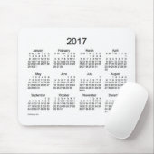 2017 Weiß-Kalender durch Janz Mausunterlage Mousepad (Mit Mouse)
