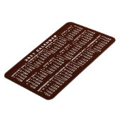 2017 Year Monthly Calendar Brown Wood Grain Magnet (Linke Seite)