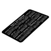 2017 Year Monthly Calendar Classic Black and White Magnet (Linke Seite)