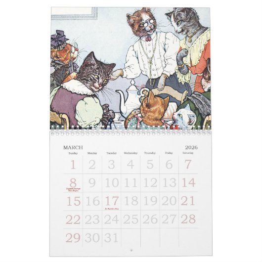 2018 - 2019 alberne Katzen Kalender (Mär 2026)