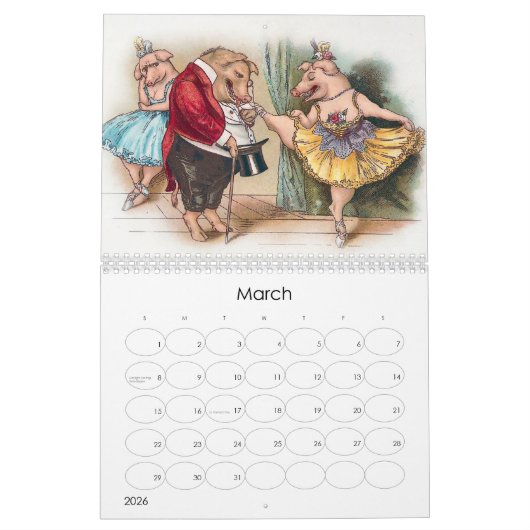 2018 - 2019 albernere Tiere Kalender (Mär 2026)