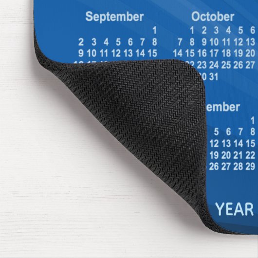 2018-2019 blauer Fan-Schuljahr-Kalender durch Janz Mousepad (Ecke)