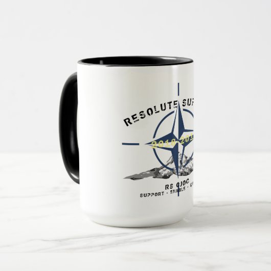 2018-2019 entschlossene Stützkaffee-Tasse Tasse (Vorderseite Links)