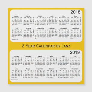 2018-2019 Gold 2 Year Calendar by Janz Magnetkarte