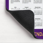 2018-2019 lila Kalender durch Janz Mousepad (Ecke)