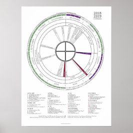 2018-2019 Modernes Liturgical Kalender Poster NEU!