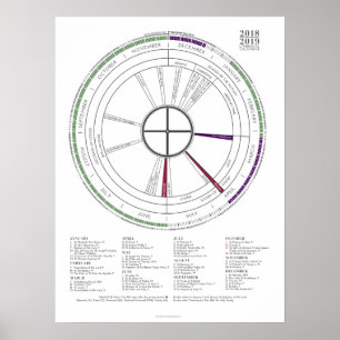 2018-2019 Modernes Liturgical Kalender Poster NEU!