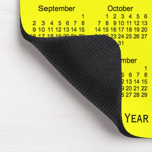 2018-2019 Schuljahr-Gelb-Kalender durch Janz Mousepad (Ecke)