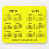 2018-2019 Schuljahr-Gelb-Kalender durch Janz Mousepad (Vorne)