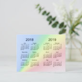 2018-2019 Schuljahr Mini-Kalender von Janz Postkarte (Stehend Vorderseite)