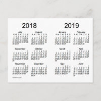 2018-2019 Schuljahr Mini-Kalender von Janz
