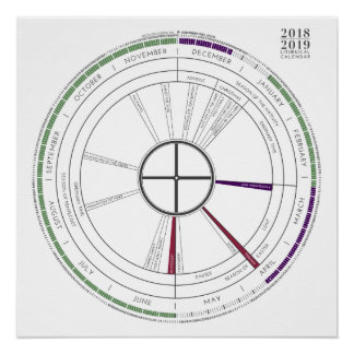 2018-2019 Square Liturgical Calendar NEU! Poster