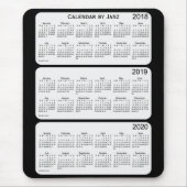 2018-2020 schwarzer Kalender durch Janz Mousepad (Vorne)
