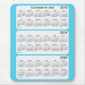 2018-2020 Sky Blue Calendar von Janz Mousepad (Vorne)