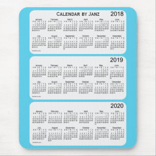 2018-2020 Sky Blue Calendar von Janz Mousepad