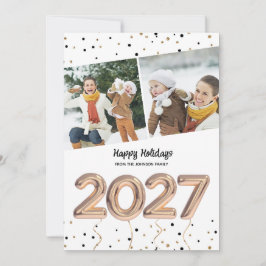 2018 Ballons | Weihnachtsfeiertag | 2 Fotokarte Feiertagskarte