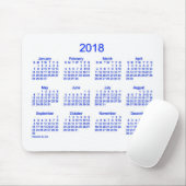 2018 blauer und weißer Kalender durch Janz Mousepad (Mit Mouse)