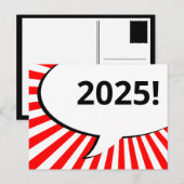 2018 Comic-Sprechblase Postkarte (Vorne/Hinten)