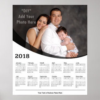 2018 DIY Custom Foto Calendar Poster